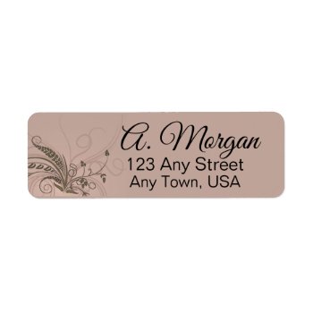Simple Floral Label by Iggys_World at Zazzle