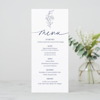 Simple Floral Menu