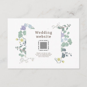 Simple Floral minimalist Wedding Enclosure Card