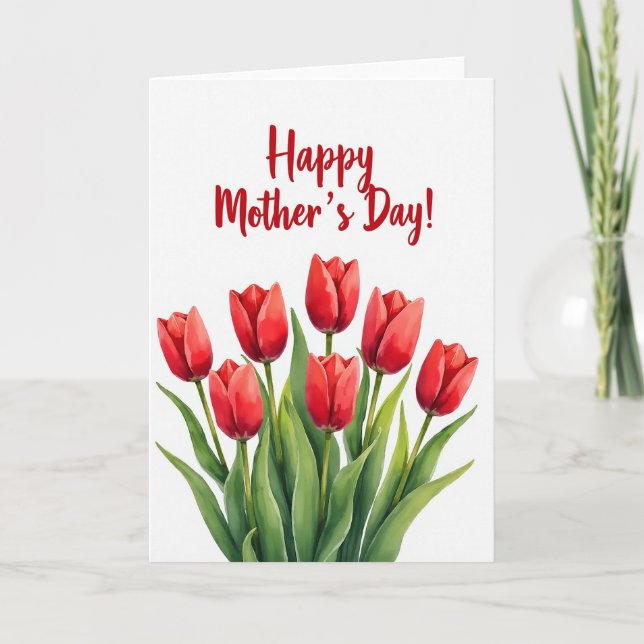 Simple Floral Mothers Day Card (Front)