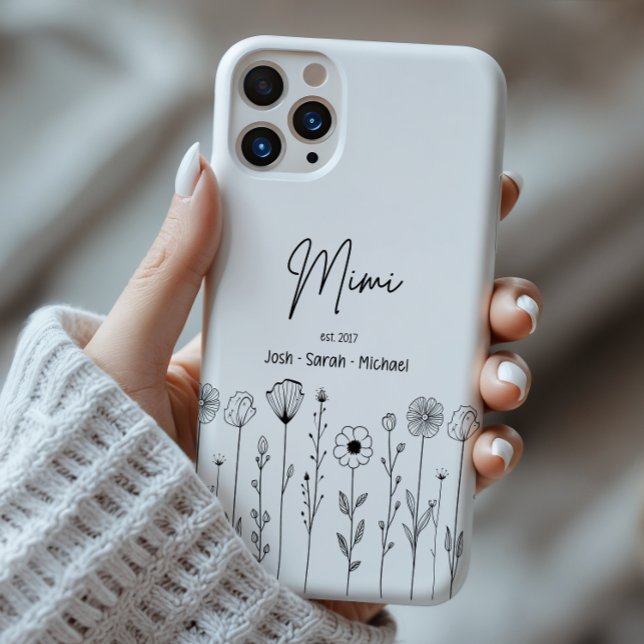 Simple Floral Nana Custom Title Case-Mate iPhone Case (Creator Uploaded)