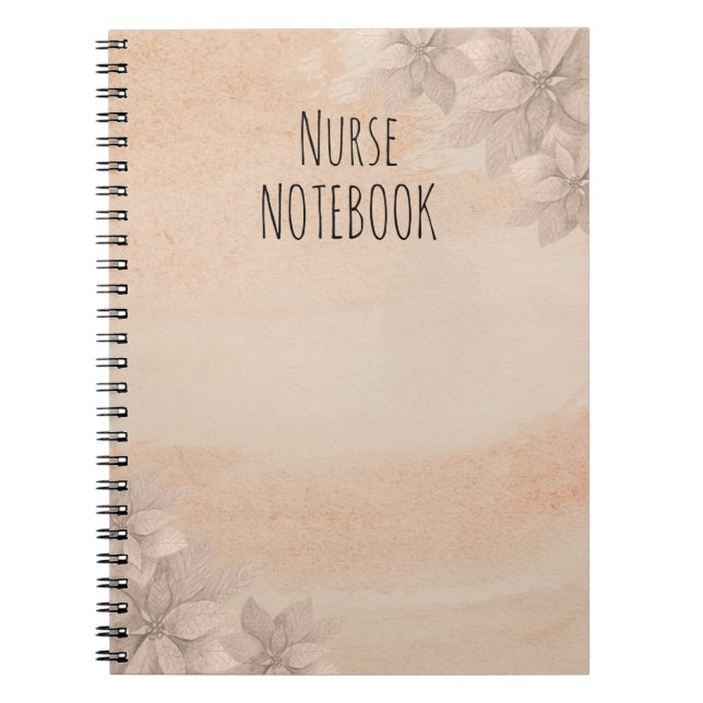 simple floral nurse notebook (Front)