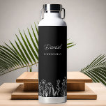 Simple Floral Outline Any Color Wedding Party Gift Water Bottle<br><div class="desc">Wildflower wedding water bottle gift to personalize for everyone in your wedding party. Easy to customize for your best man, groomsman, bridesmaids, maid of honor, parents etc and you can also add the name of the bride and groom and their wedding date. Simple and elegant boho floral design with line...</div>