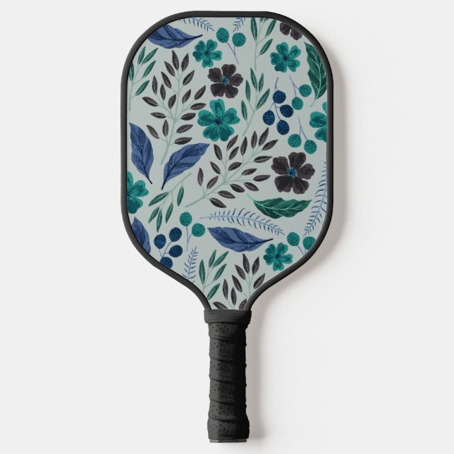 Simple Floral pattern pickleball paddle (Front)