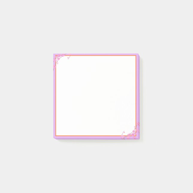 Simple Floral Posit It Post-it Notes (Front)