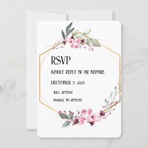 Simple Floral RSVP Cards
