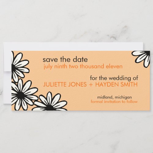 Simple Floral Save the Date Announcements