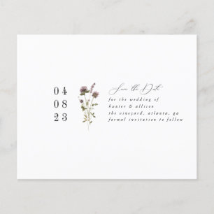 Simple Floral Save the Date Flyer