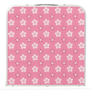 simple floral solid pink pattern retro small flow beer pong table