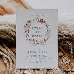 Simple Floral Sweet 16  Birthday Invitation<br><div class="desc">This simple floral sweet 16 birthday invitation is perfect for a rustic 16th birthday party. The whimsical boho design features rustic blush pink,  burgundy and marsala flowers with a moody and romantic tone.</div>