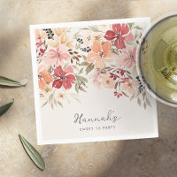 Simple Floral Sweet 16 Birthday