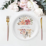 Simple Floral Sweet 16 Birthday Paper Plates<br><div class="desc">Featuring airy watercolor florals and modern typefaces. Starting with a fabulous printed invitation, set the tone with a unique design then carry the theme through the entire event. Your event will be picture perfect from beginning to end with special little extras. At the party, consider personalized party favors for an...</div>