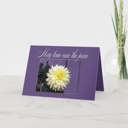 Simple floral sympathy card