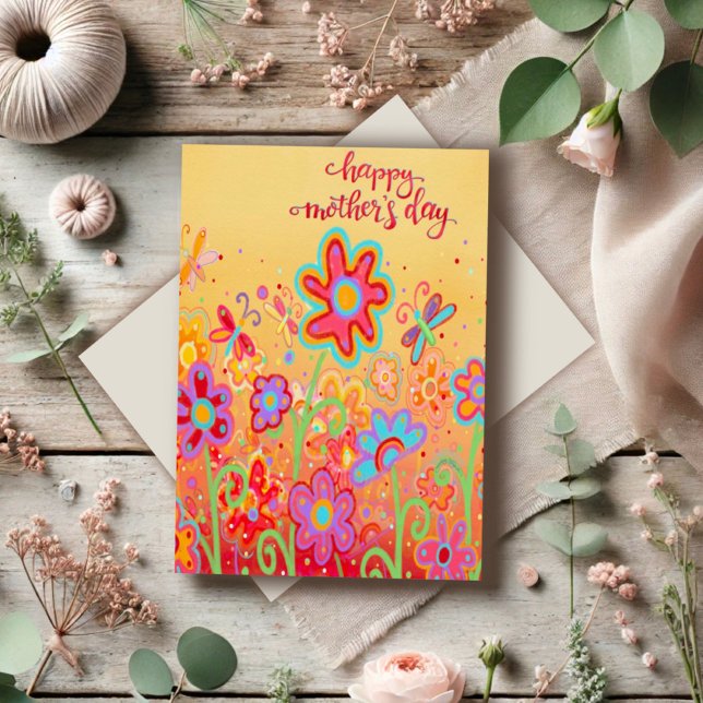 Simple Floral Typography Happy Mother’s Day Card (Creator Uploaded)