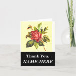 [ Thumbnail: Simple, Floral, Vintage-Style "Thank You" Card ]