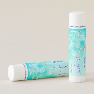 Simple Floral w/customizable Sentiment, Name & Dt Lip Balm