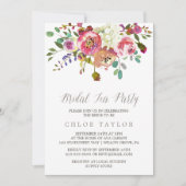 Simple Floral Watercolor Bouquet Bridal Tea Party Invitation (Front)