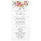 Simple Floral Watercolor Bouquet Wedding Program