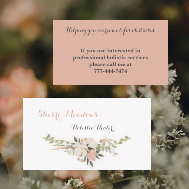 Simple Floral Watercolor Business Card (Creator Uploaded)