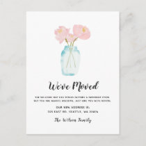 Simple Floral We Have Moved New Address Moving  Postcard