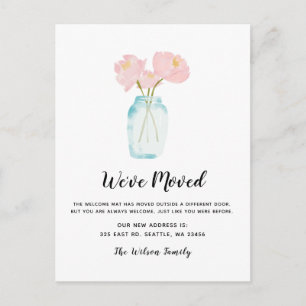 Simple Floral We Have Moved New Address Moving Postcard