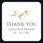 Simple Floral Wedding Favors Stickers Template<br><div class="desc">Add a touch of elegance to your special day with our simple, white watercolor floral wedding favor stickers. Featuring a delicate flower design, these custom stickers can be personalized with your names and wedding date using our easy-to-use template. Perfect for wedding or bridal shower favors, these stickers offer a refined...</div>