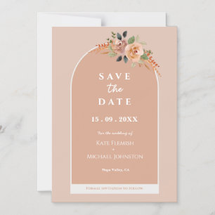 Simple Floral Wedding Magnetic Invitation