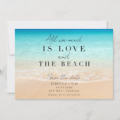 Simple Florida Beach Wedding  Save The Date (Front)