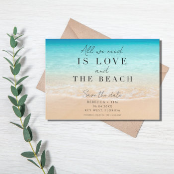 Simple Florida Beach Wedding  Save The Date by stylelily at Zazzle