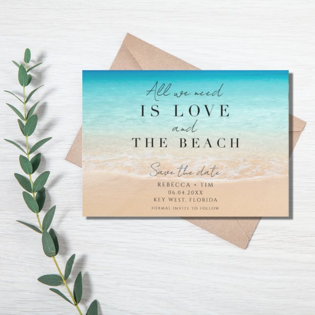 Simple Florida Beach Wedding  Save The Date