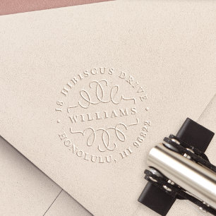 Simple Flourish Return Address Embosser