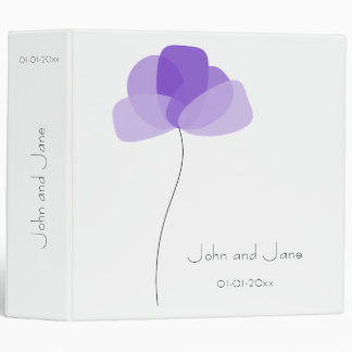 Simple flower 3 ring binder