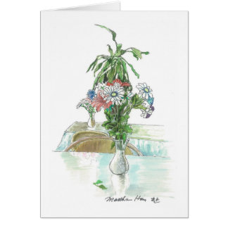Simple flower arrangement cards