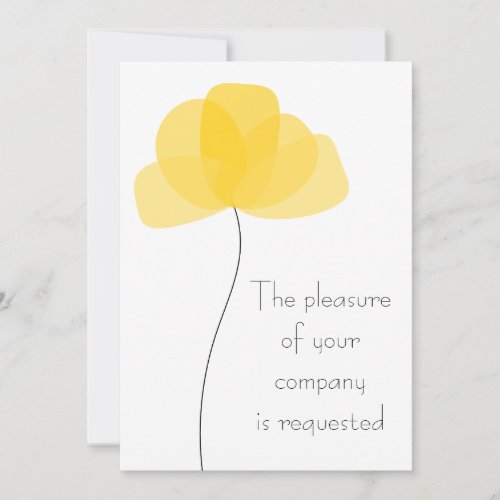 Simple flower Bridal shower invitation