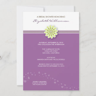 Simple Flower Bridal Shower Invitation (lavender)