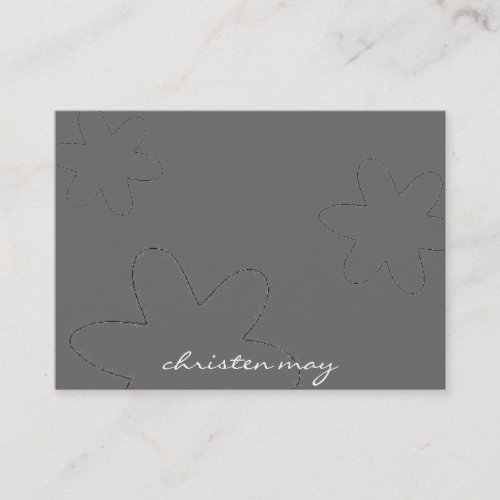 simple flower business card