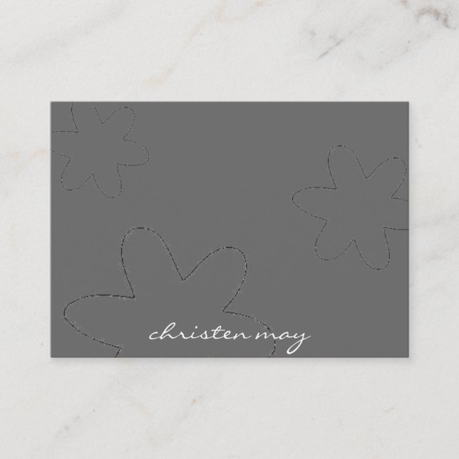 simple flower business card (Front)