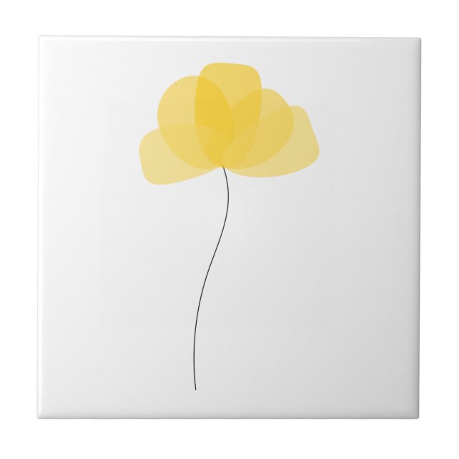 Simple Flower Ceramic Tile (Front)