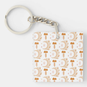 Simple Flower Drawing Keychain