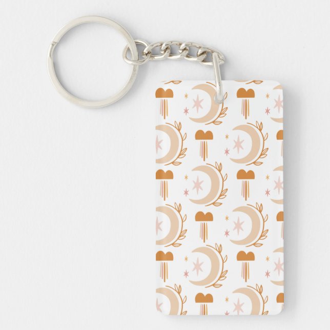 Simple Flower Drawing Keychain (Front)