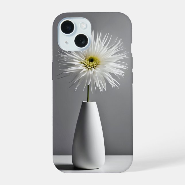 Simple Flower In Vase Iphone Case (Back)