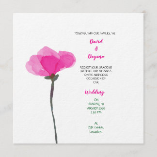 Simple flower invitation