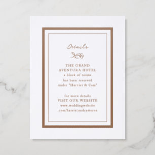 Simple Flower Letterpress Enclosure Card