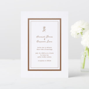 Simple Flower Letterpress Invitation