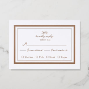 Simple Flower Letterpress RSVP Cards