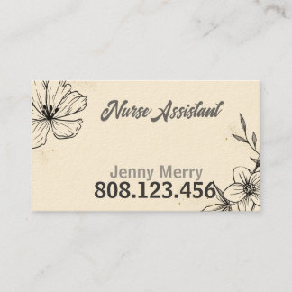 Simple Flower Medical Business Card template