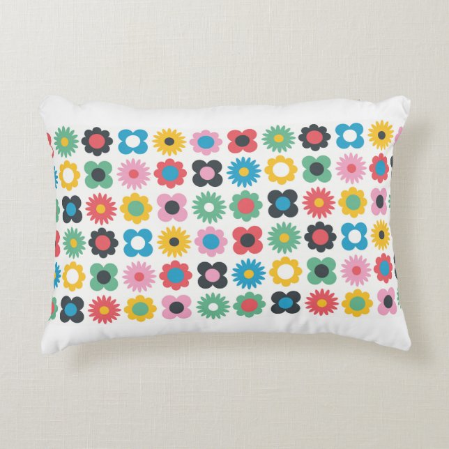 Simple flower seamless pattern design. Scandinavia Accent Pillow (Front)