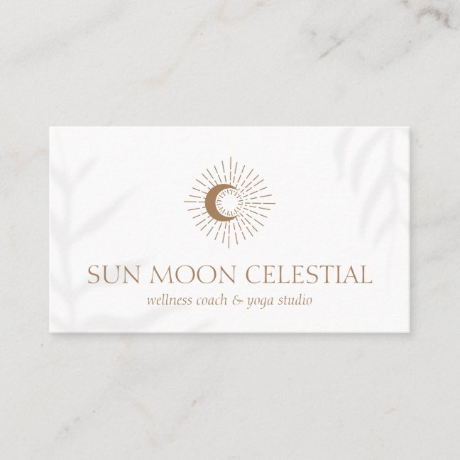 Simple Flower Shade Energy Healing Sun Business Card