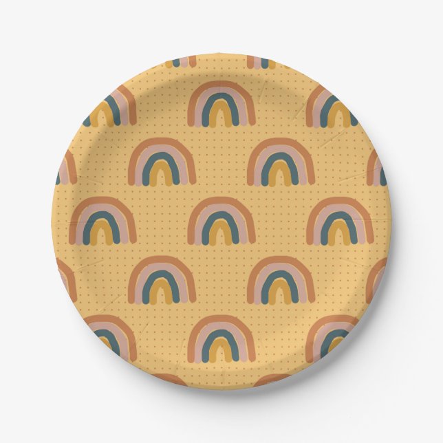 Simple Flower Tattoos Paper Plates (Front)