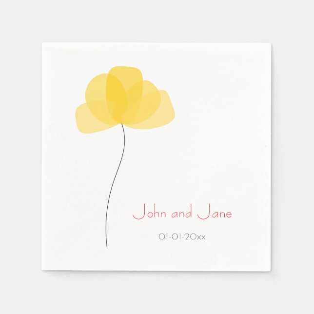 Simple flower Theme Napkins (Front)